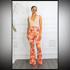 21. Floral High-Waisted Pants